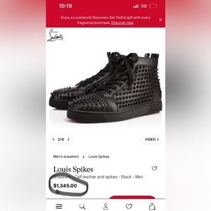 High top red bottoms 
Cooler: black leather 
Size: 9.5 & 10